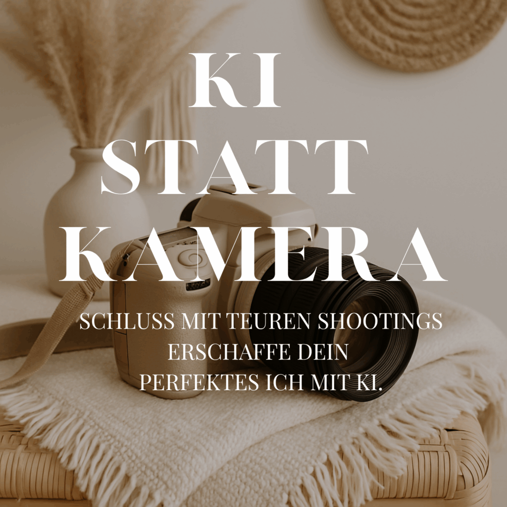 KI statt Kamera - Schluss mit teuren Shootings – erschaffe dein perfektes Ich mit KI.