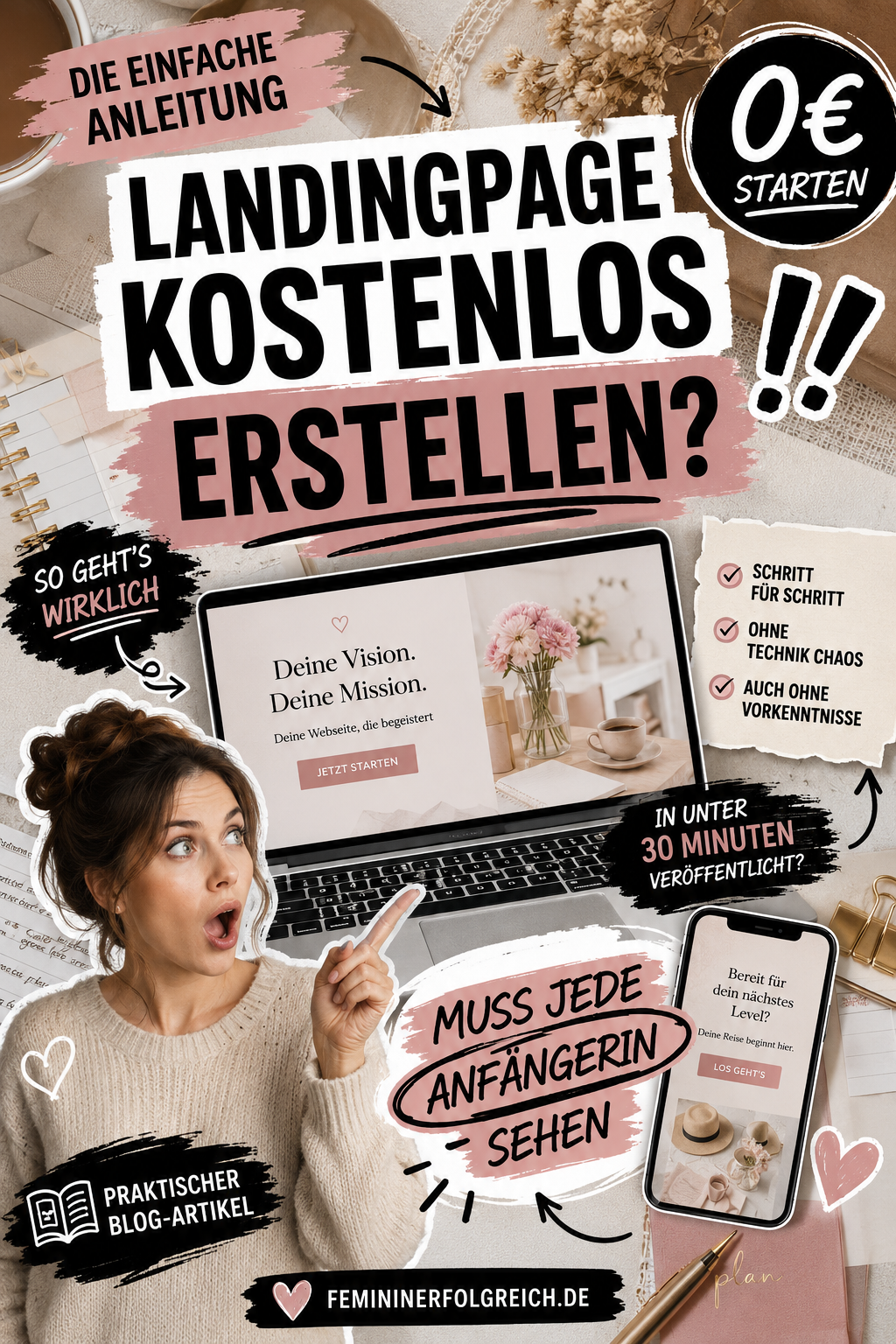 Landing Page kostenlos erstellen mit Systeme.io. Erfahre Schritt für Schritt, wie du als Anfängerin ohne Technikstress eine professionelle Landingpage aufbaust, Leads gewinnst und dein Online Business sichtbar machst. Jetzt Anleitung lesen und direkt starten.