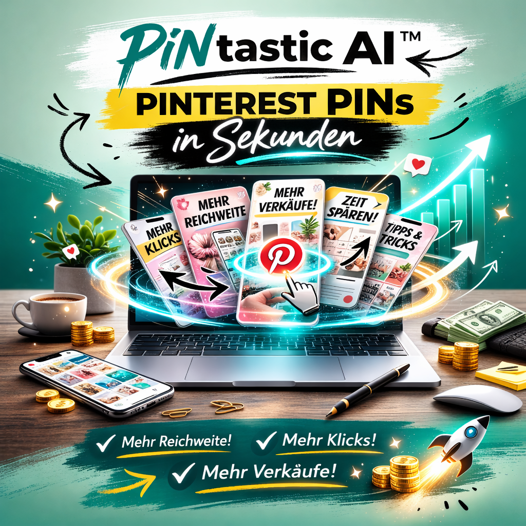 PINtastic AI Reichweite mit Pinterest
Reichweite aufbauen
Pinterest Geld verdienen