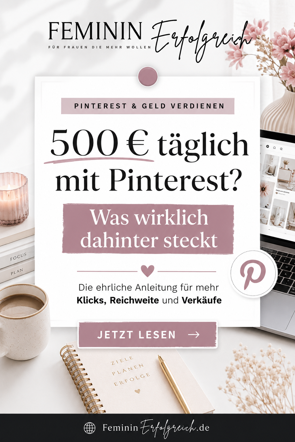 500 Euro täglich mit Pinterest
