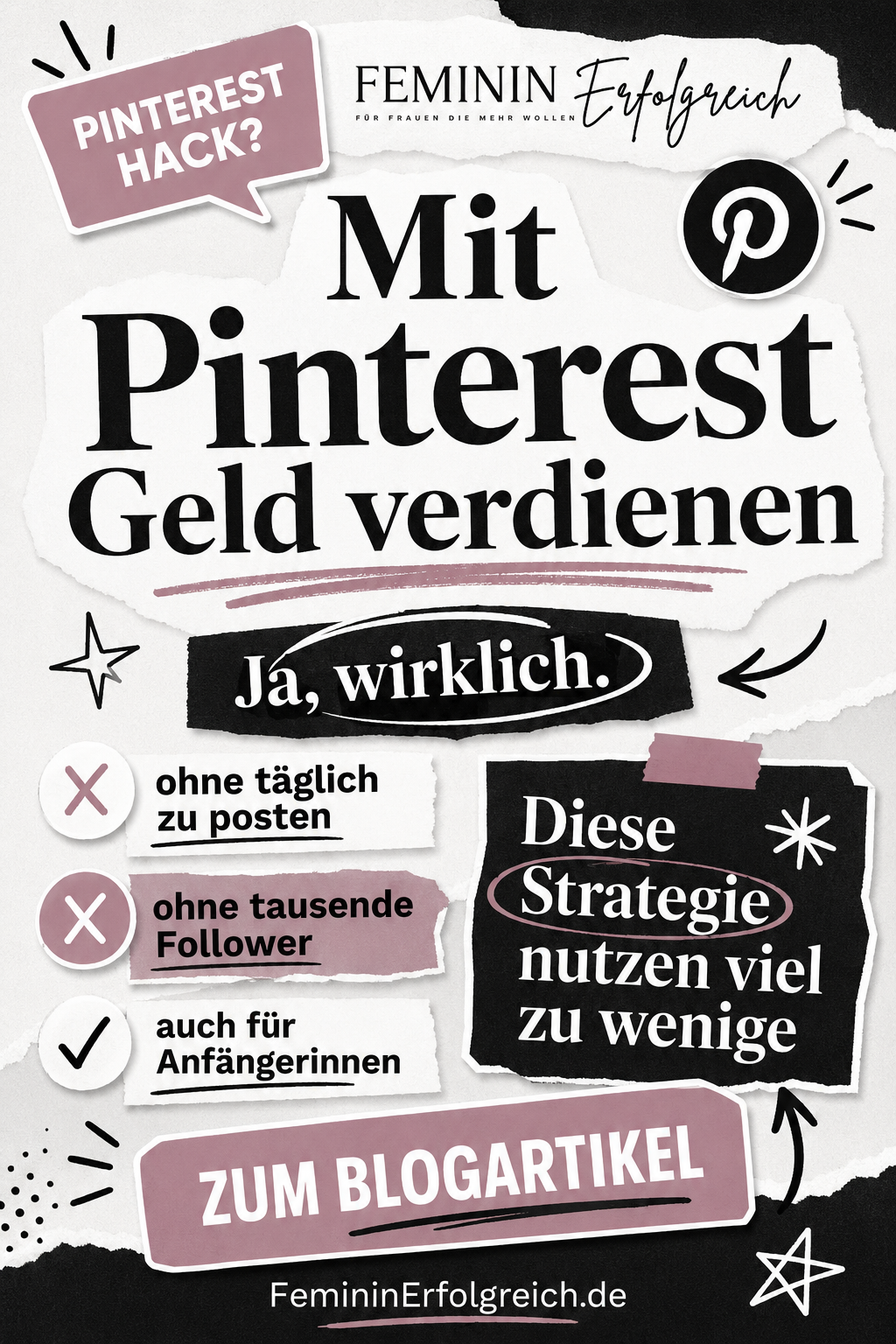 Mit Pinterest Geld verdienen klingt kompliziert, ist es aber nicht. Erfahre, wie du mit Pinterest Marketing, Blog Traffic, Affiliate Marketing und cleverem Content ein passives Einkommen aufbauen kannst, auch ohne Instagram, Reels oder tägliches Posten.