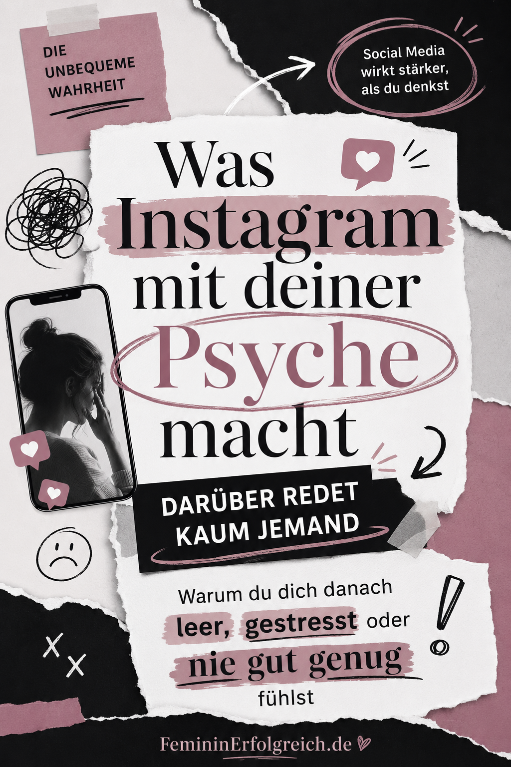 Was macht Instagram mit der Psyche und warum fühlen wir uns danach oft leer, gestresst oder nicht gut genug? Erfahre, wie Social Media Selbstwert, mentale Gesundheit, Vergleichsdruck und Wohlbefinden beeinflusst und was du dagegen tun kannst.