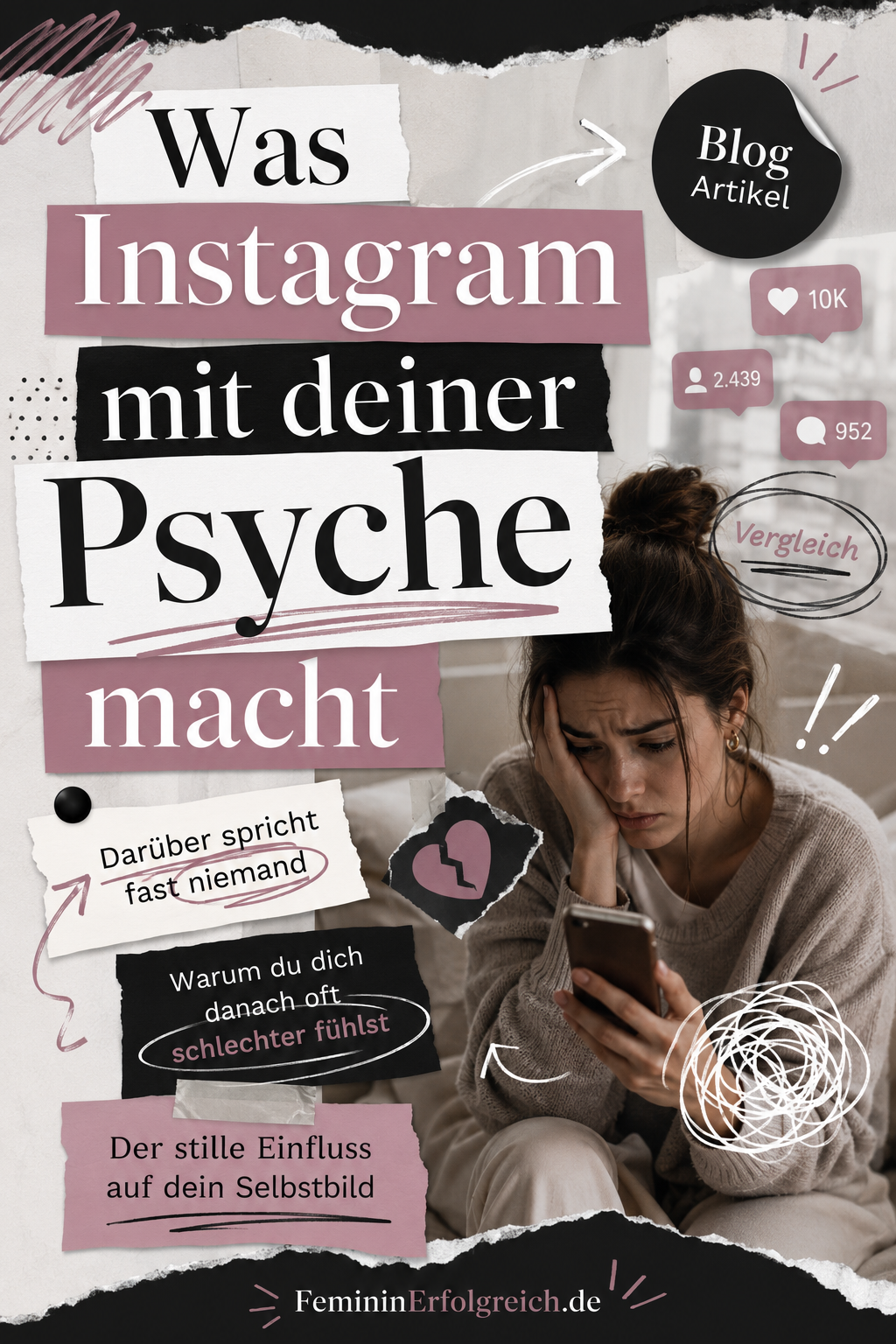 Was macht Instagram mit der Psyche und weshalb kann ständiges Scrollen unglücklich machen? Entdecke, wie Instagram Selbstwert, Vergleichsdruck, mentale Gesundheit und Social Media Sucht beeinflusst und wie du dich besser schützt.