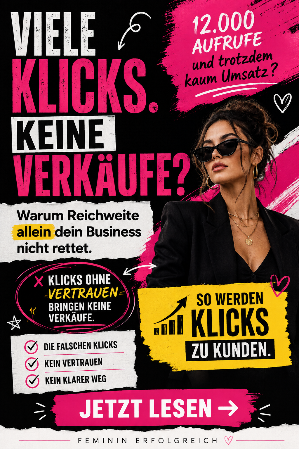 Pinterest Pin zum Thema mehr Reichweite im Online Business, Klicks und Verkäufe