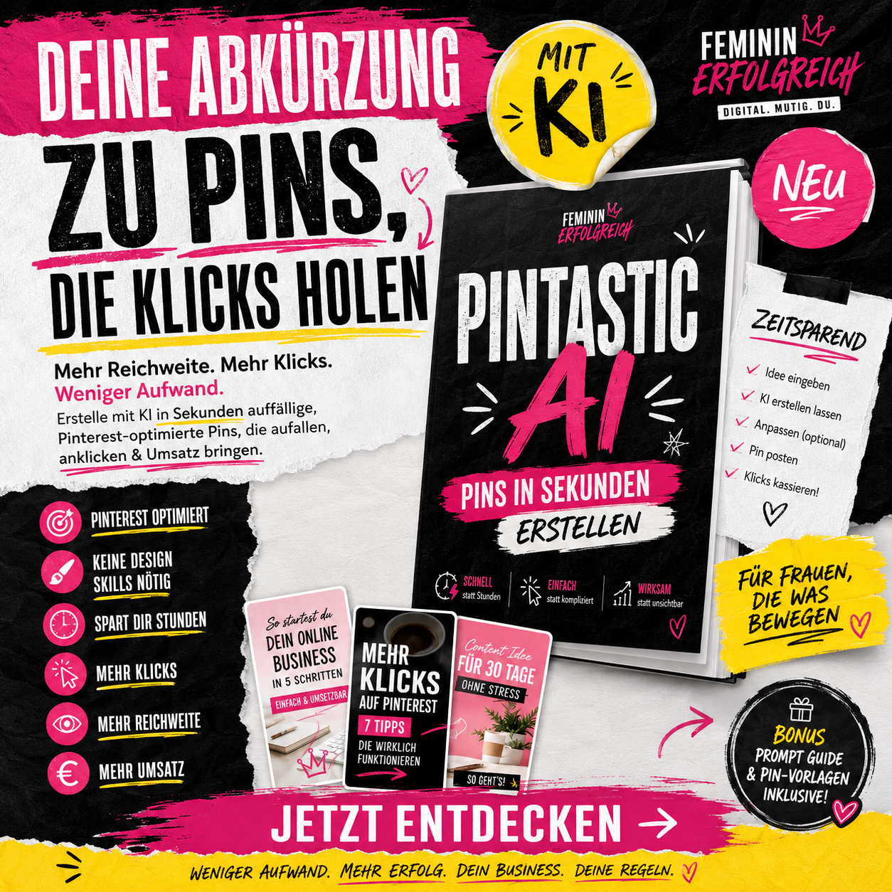 PINtastic AI Pinterest Pins in Sekunden erstellen